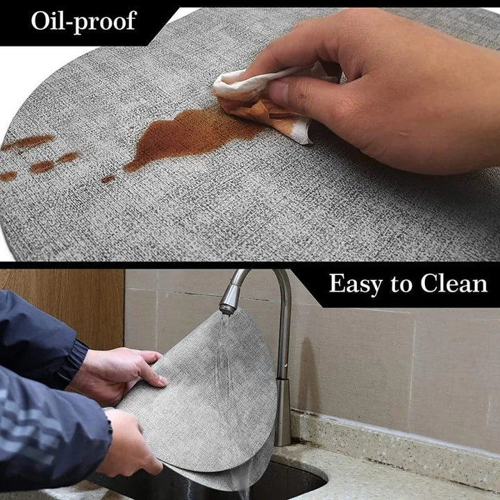 LinoMat | Oval Faux Leather Placemats | Heat Resistant &amp;amp; Non-Slip 4