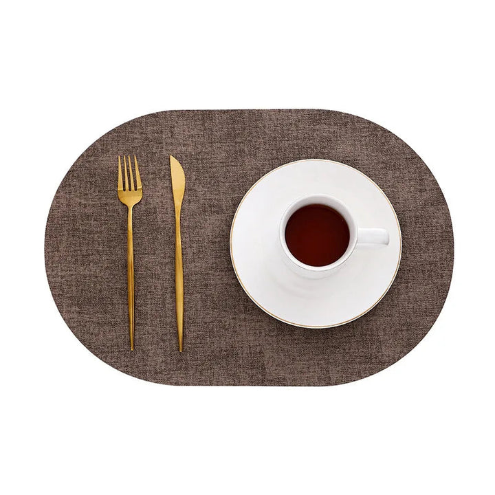 LinoMat | Oval Faux Leather Placemats | Heat Resistant &amp;amp; Non-Slip 5