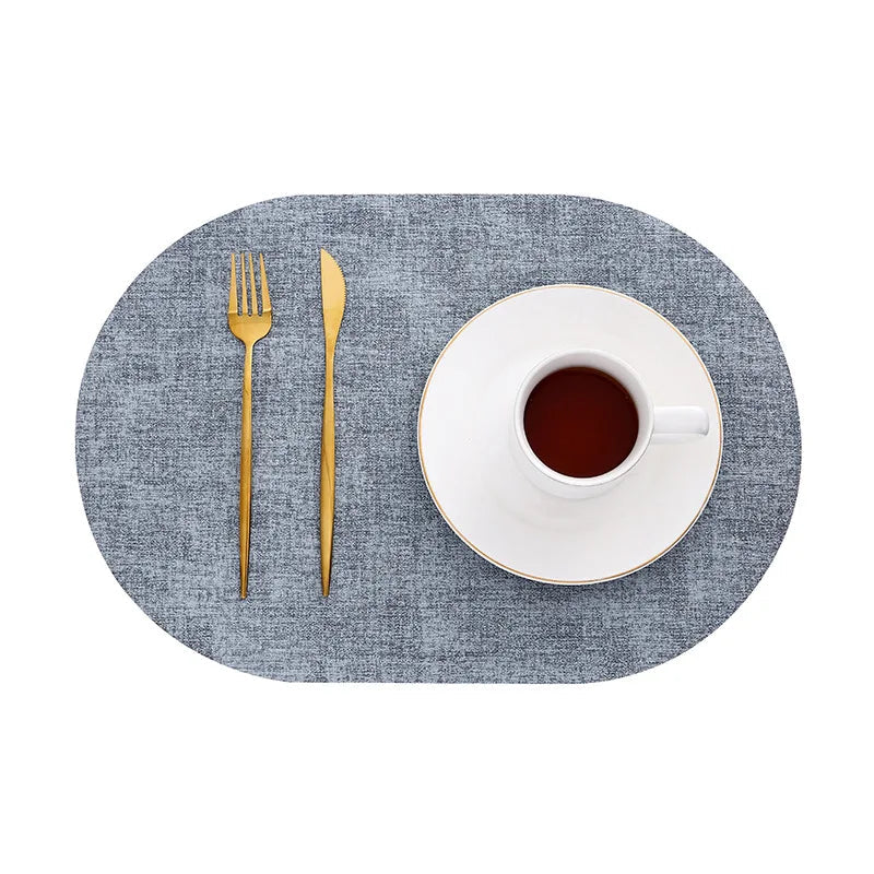 LinoMat | Oval Faux Leather Placemats | Heat Resistant &amp;amp; Non-Slip 7