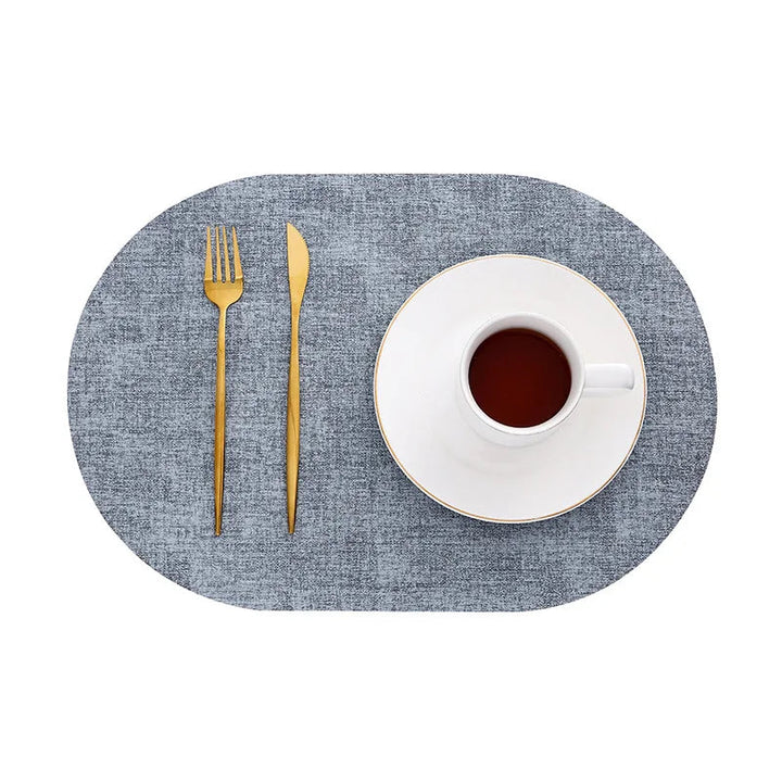 LinoMat | Oval Faux Leather Placemats | Heat Resistant &amp;amp; Non-Slip 7