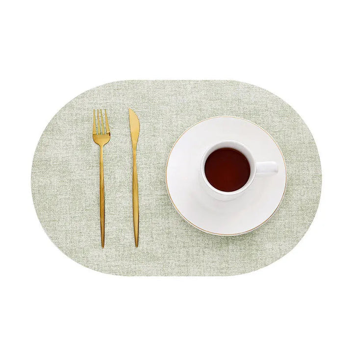 LinoMat | Oval Faux Leather Placemats | Heat Resistant &amp;amp; Non-Slip 9
