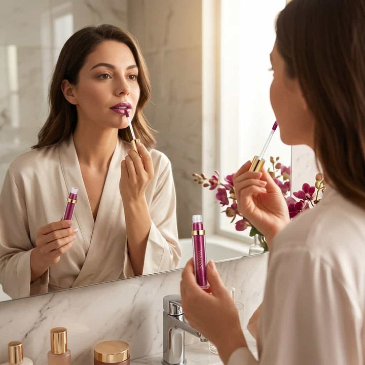 Liquid Lipstick for Women | Chamomile &amp; Soy Extract Formula | 12-Hour Fade-Resistant Colour with Mirror-Like Gloss