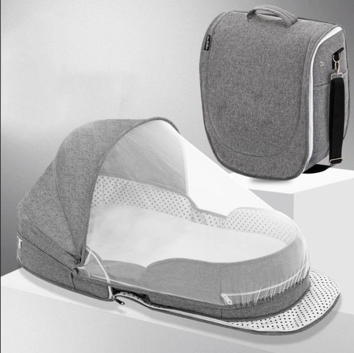 Little Manta | Travel Mosquito Baby Bed with Breathable Canopy | Portable Design for Safe Resting 5