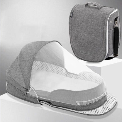 Little Manta | Travel Mosquito Baby Bed with Breathable Canopy | Portable Design for Safe Resting 5