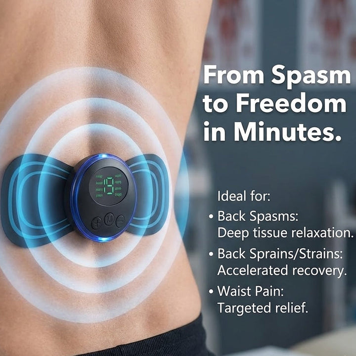 Lower Back TENS Machine &amp; EMS Back Pain Remedy - Portable Pain Reliever for Back Spasm, Strain &amp; Sprain - Active Support Belt Alternative - 19 Levels 4