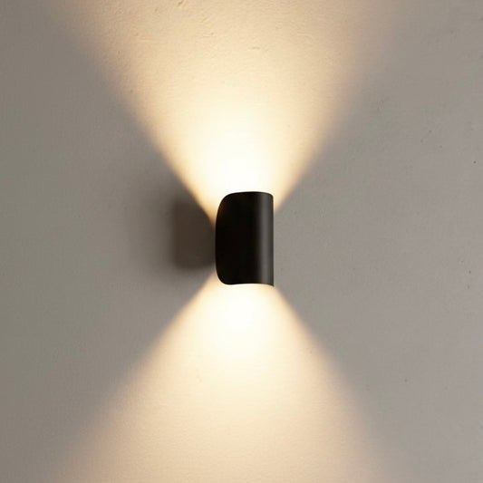 Luminara modern LED up down wall sconce in black, sleek design for indoor lighting