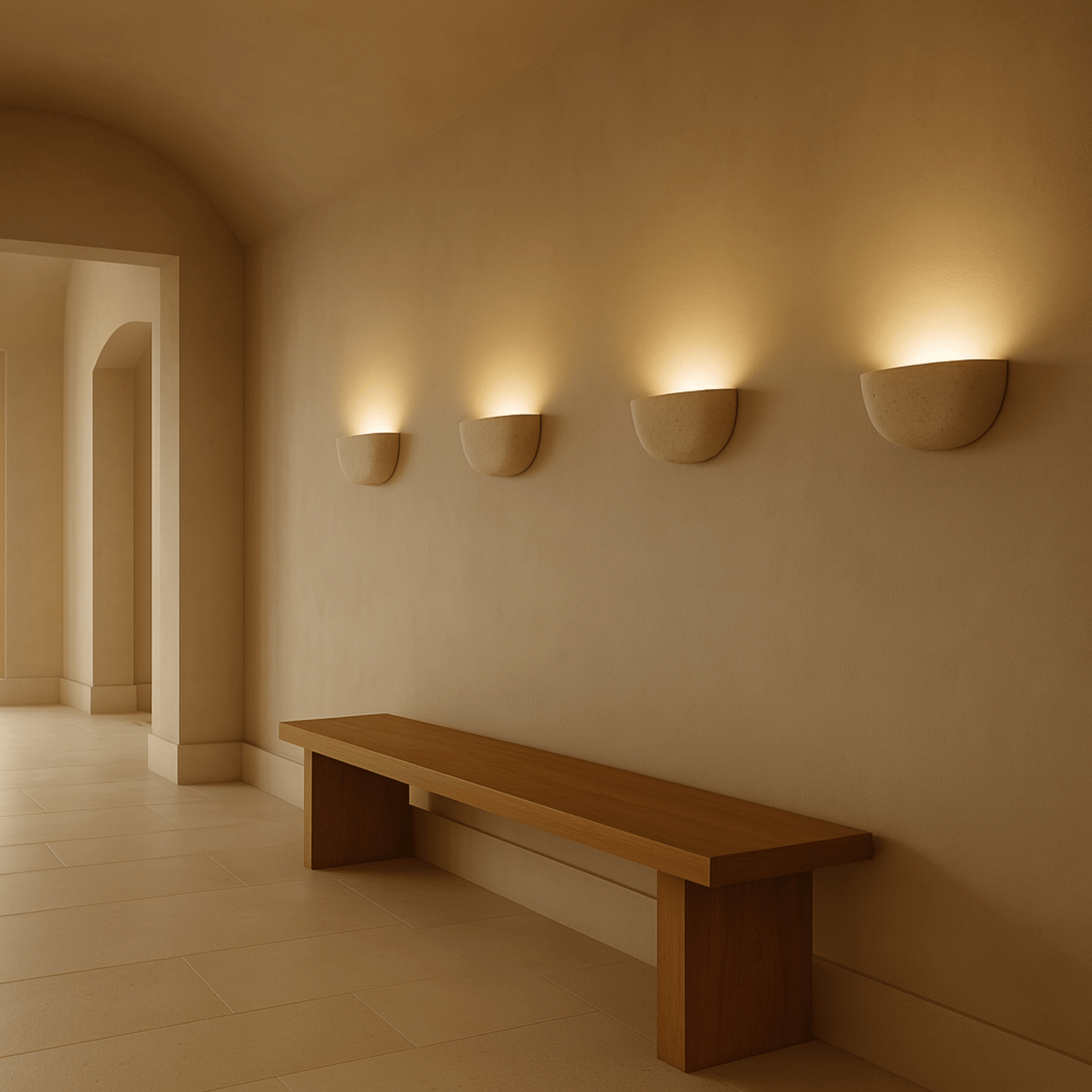 Lumo Wabi-Sabi | Wall Lamp Sconce with Natural Travertine Stone | Minimalist Design for Calming Ambiance 0