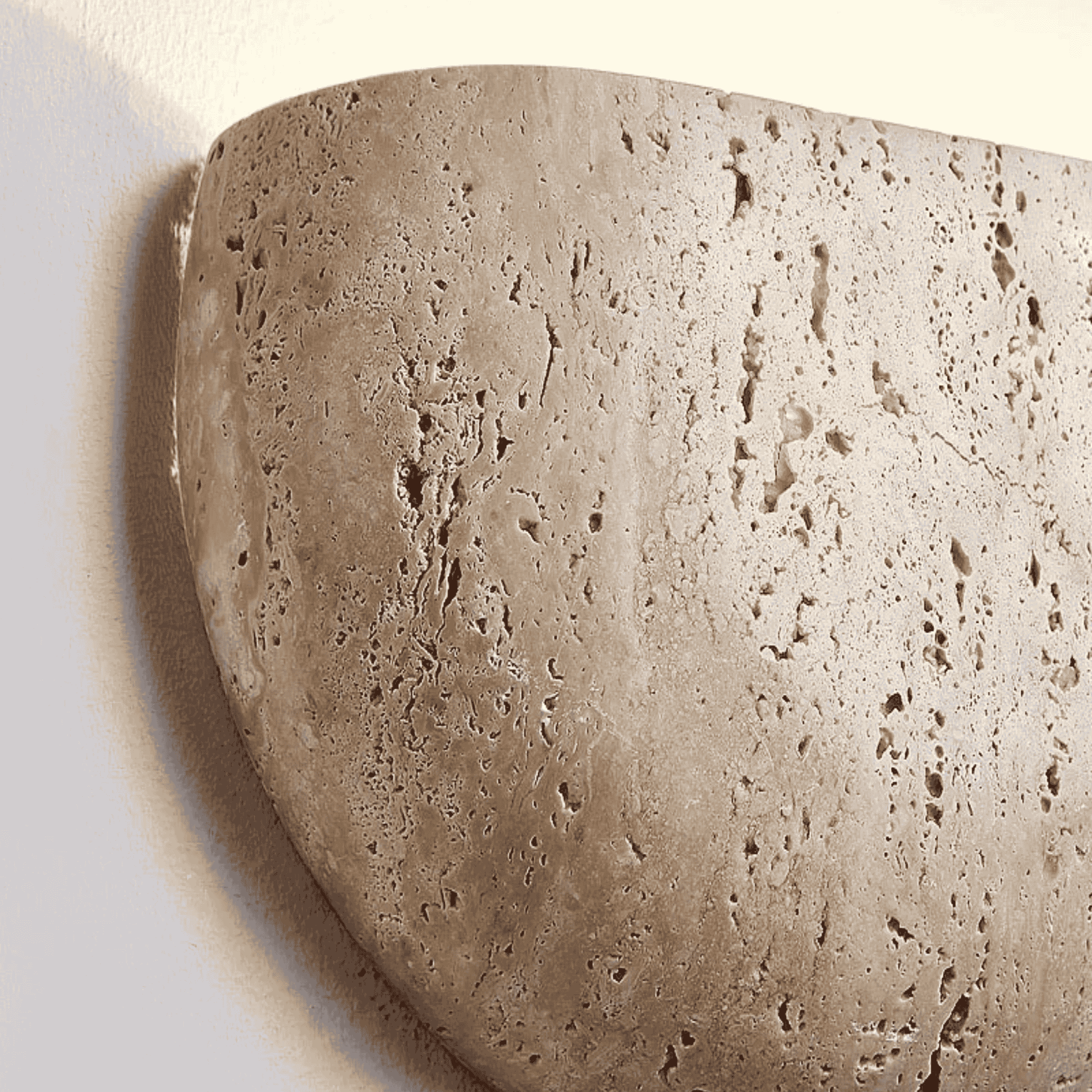 Lumo Wabi-Sabi | Wall Lamp Sconce with Natural Travertine Stone | Minimalist Design for Calming Ambiance 2