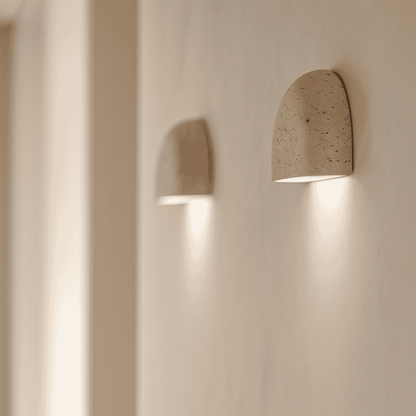 Lumo Wabi-Sabi | Wall Lamp Sconce with Natural Travertine Stone | Minimalist Design for Calming Ambiance 3
