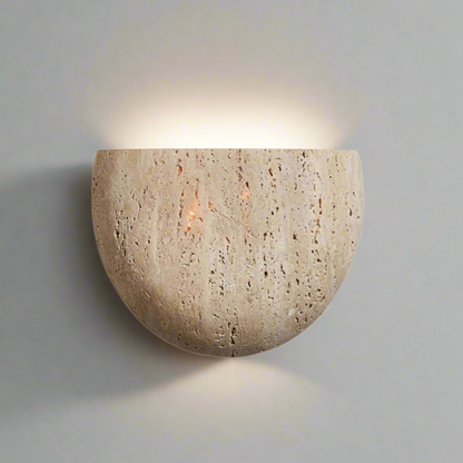 Lumo Wabi-Sabi | Wall Lamp Sconce with Natural Travertine Stone | Minimalist Design for Calming Ambiance 4