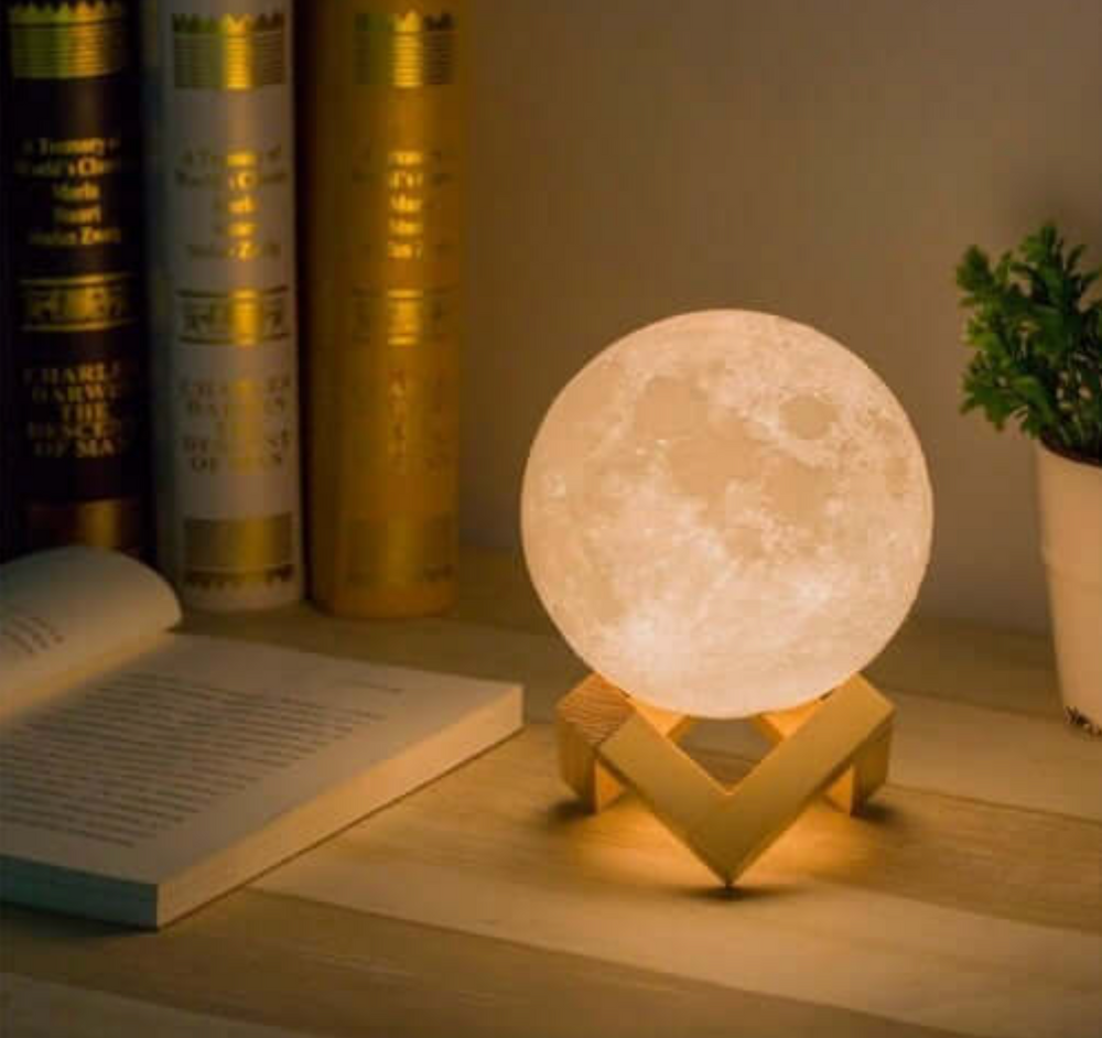 3D Moon Lamp LED Colour Changing Touch Rechargeable with Remote Control 2