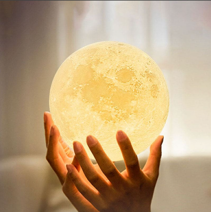 3D Moon Lamp LED Colour Changing Touch Rechargeable with Remote Control 7