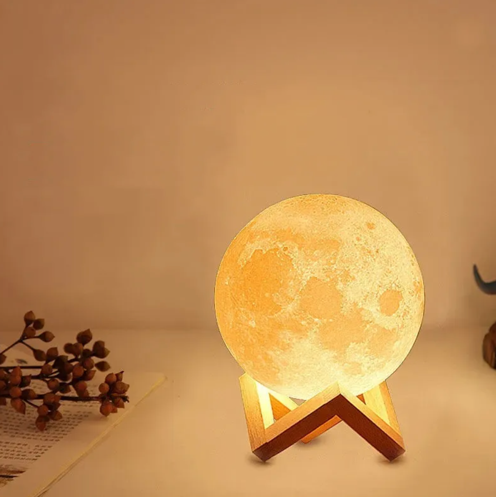 3D Moon Lamp LED Colour Changing Touch Rechargeable with Remote Control 8