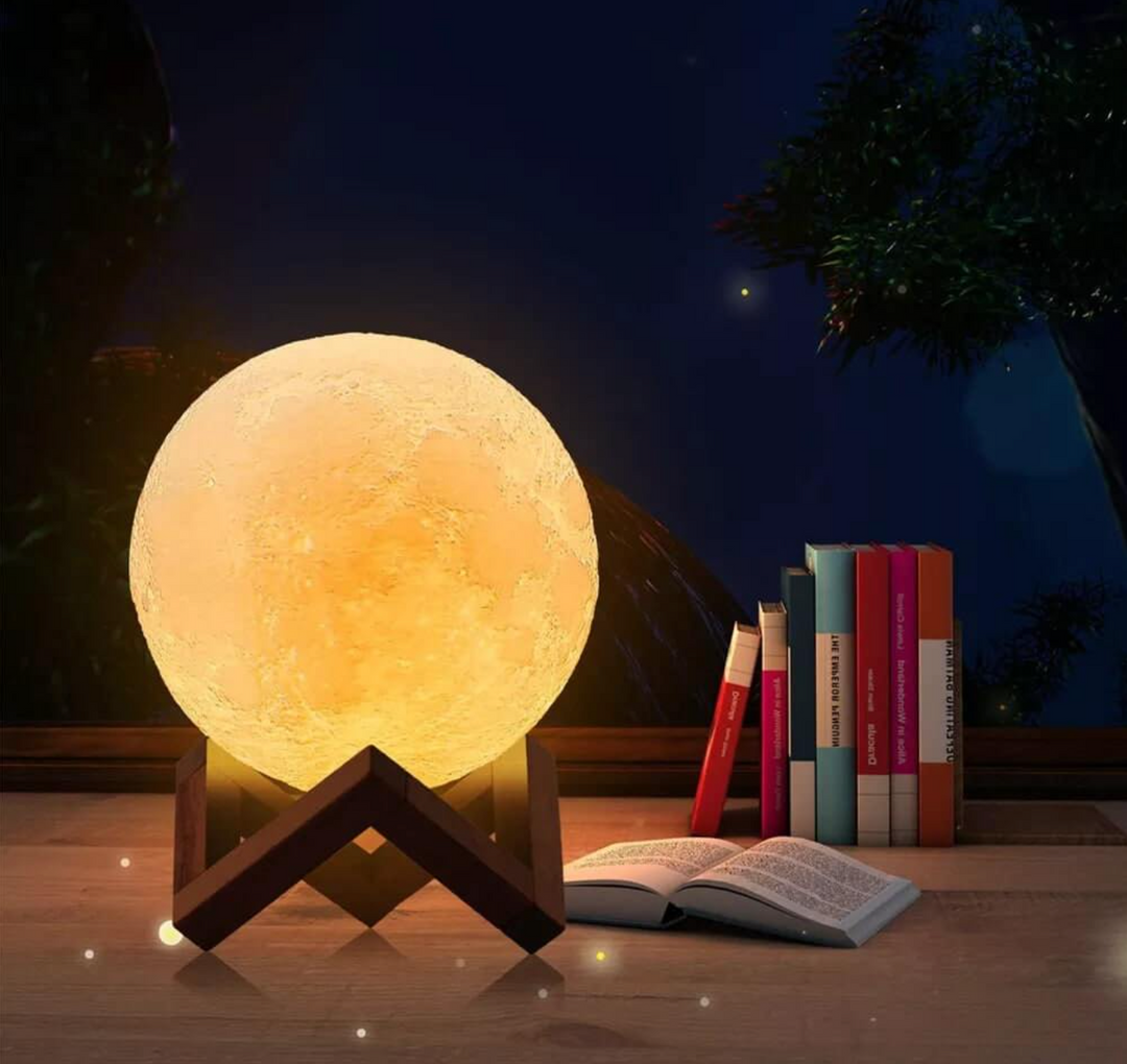 3D Moon Lamp LED Colour Changing Touch Rechargeable with Remote Control 9