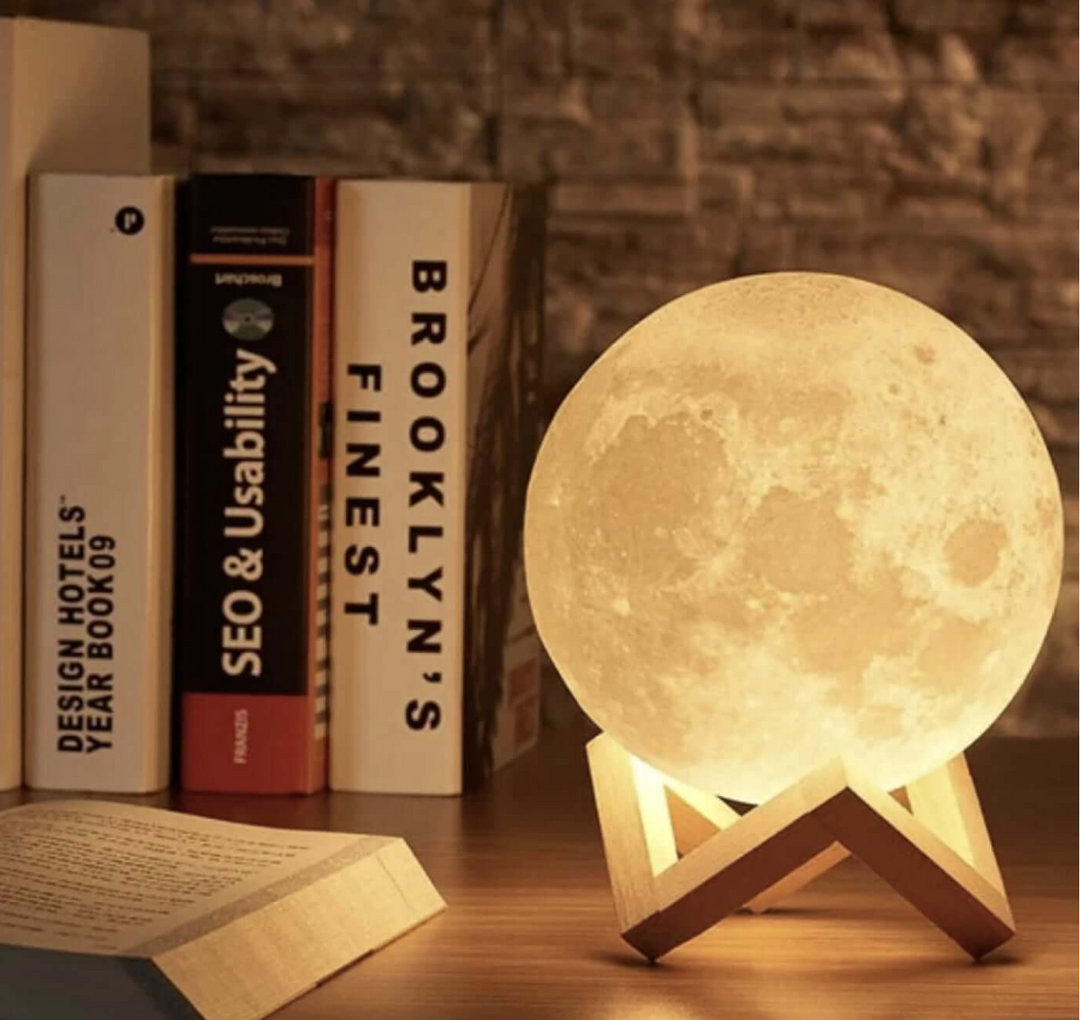 3D Moon Lamp LED Colour Changing Touch Rechargeable with Remote Control 1
