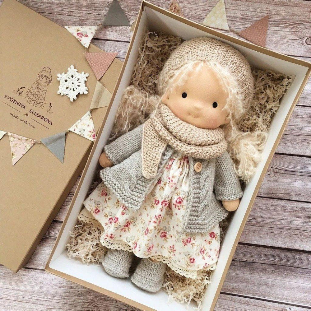 Waldorf Doll Handmade Hypoallergenic Soft Limbs with Stitched Face 6