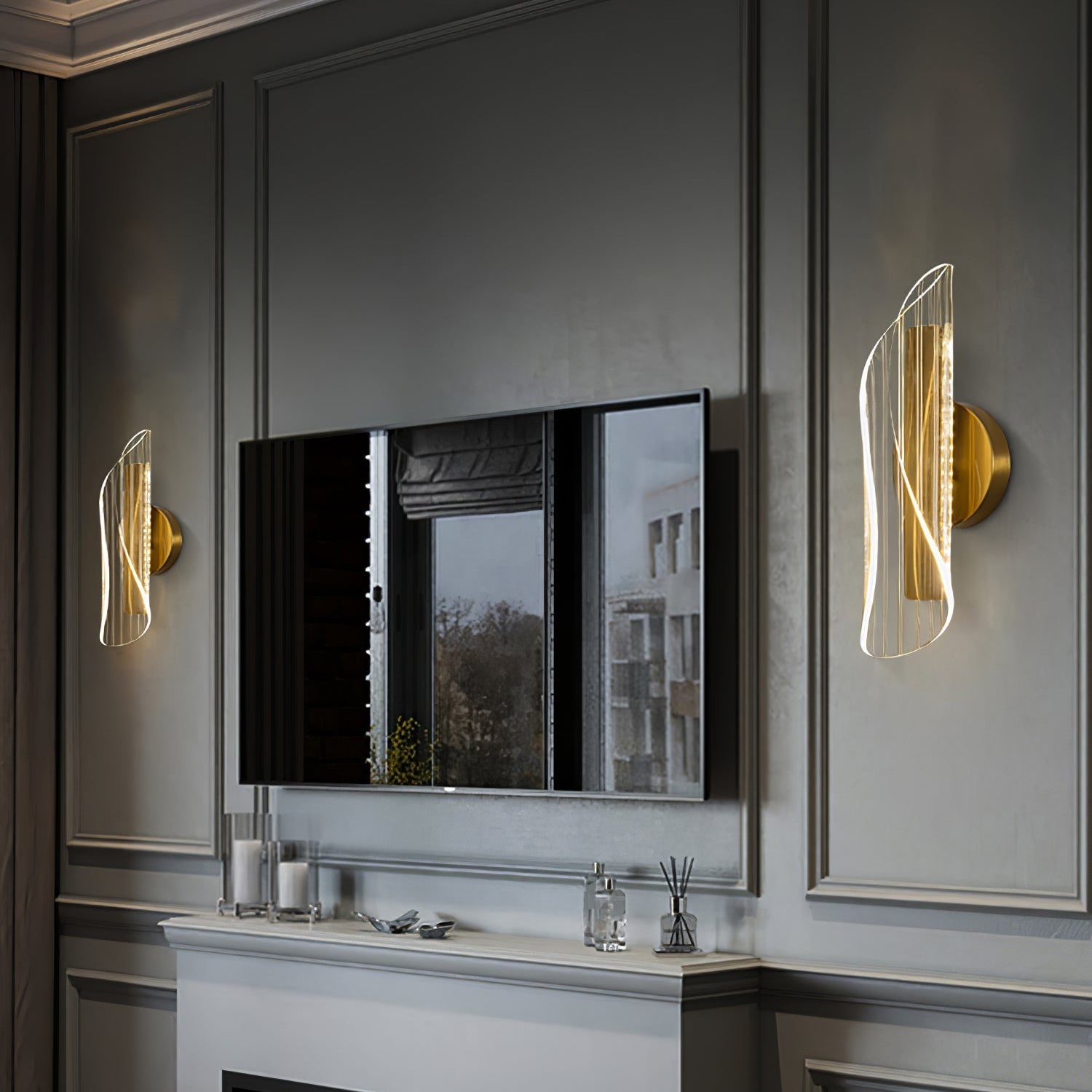 Luxe Collection | Wall Lamp with Adjustable Shades & Warm LED Light | Elegant Wall Sconces for Modern Indoor Spaces 5