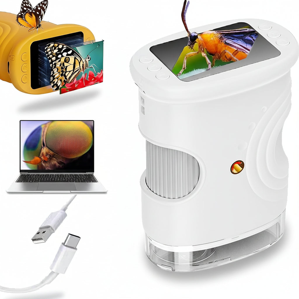 Digital Microscope Handheld | 1000x Magnification with Adjustable LED Light | Built-In Screen for Live Viewing 3