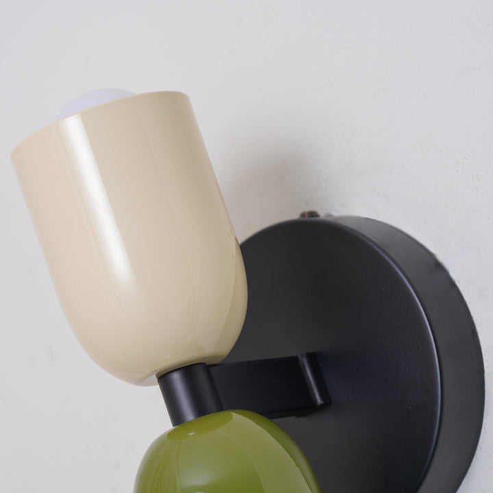 Macaron Wall Lamp Iron | Nordic Dome Design with Space-Saving Wall Mount | Soft Ambient Glow for Bedroom &amp; Corridor