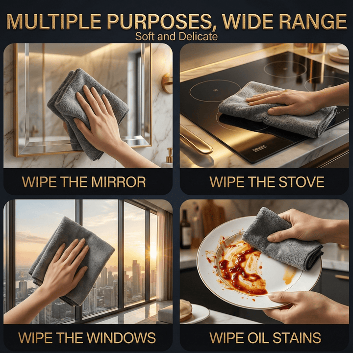 Magic Microfiber Cleaning Cloths | DryGleam Streak-Free Glass Cloth