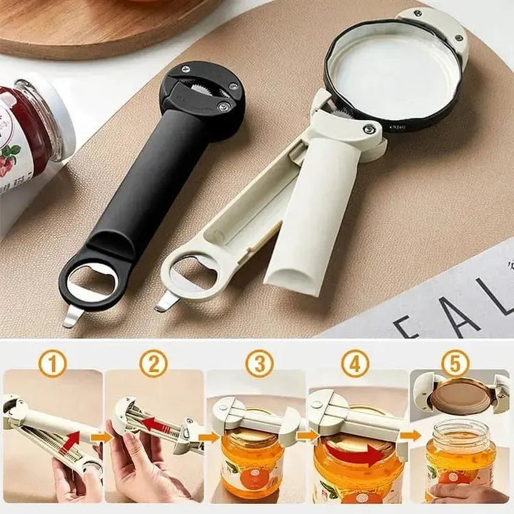 Magnetic Can Opener | Adjustable Jar And Bottle Opener