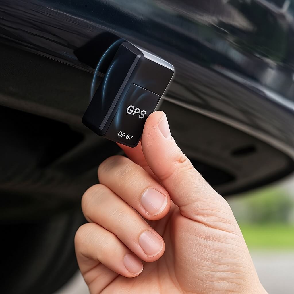 Magnetic GPS Tracker | Fingertip Size, App Reporting