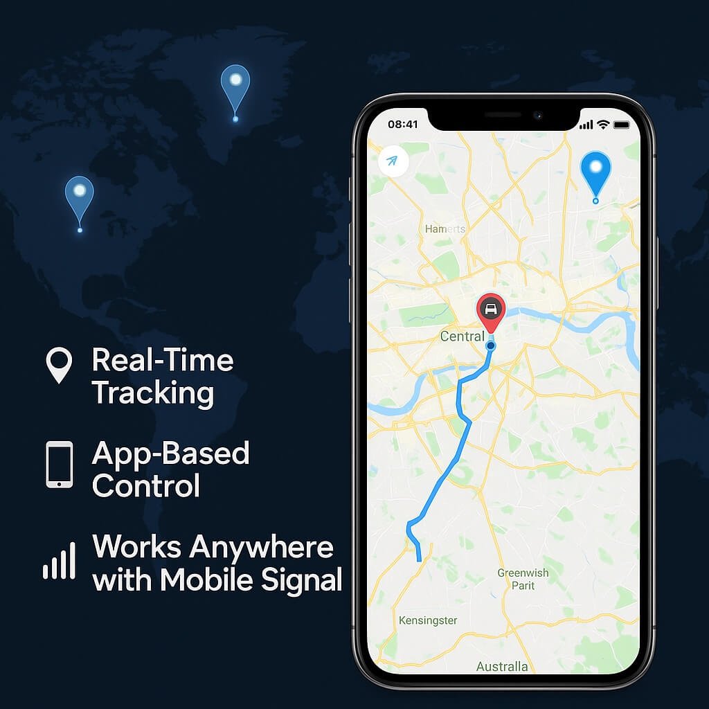Magnetic GPS Tracker | Fingertip Size, App Reporting