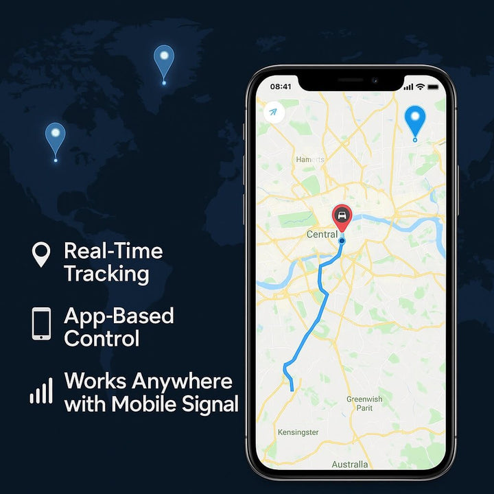 Magnetic GPS Tracker | Fingertip Size, App Reporting