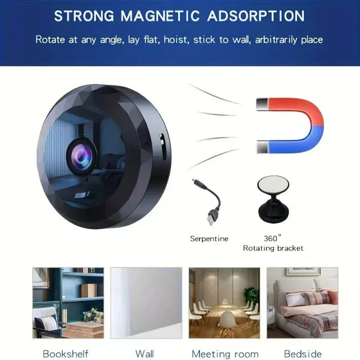 Magnetic Mini WiFi Camera | Discreet Day &amp; Night Security Design