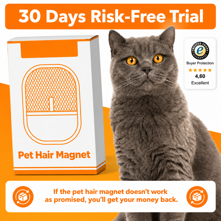 Magnetic Pet Hair Remover Brush | Reusable, No Refills Needed | Removes Fur from Clothes, Sofas, Car Seats &amp; More