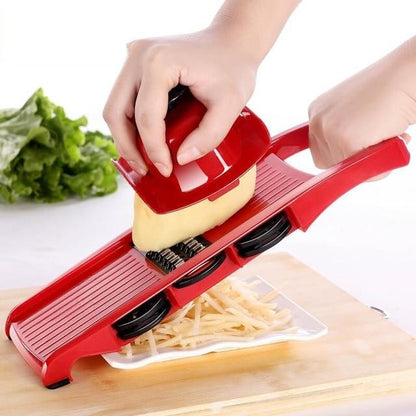 Vegetable Slicer with Stainless Steel Blades | 7-in-1 Mandoline Slicer