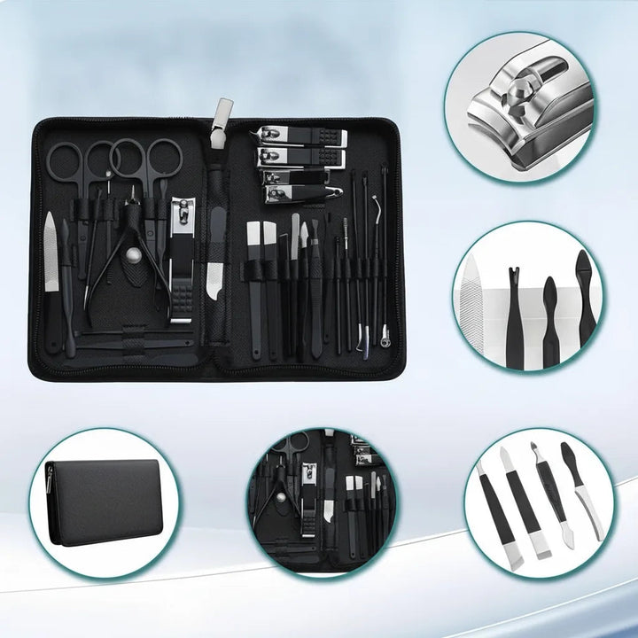 Manicure and Pedicure Set | Thirty Steel Tools In A Case