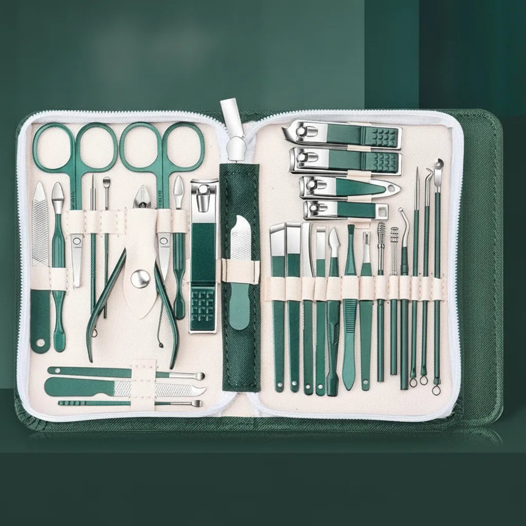 Manicure and Pedicure Set | Thirty Steel Tools In A Case