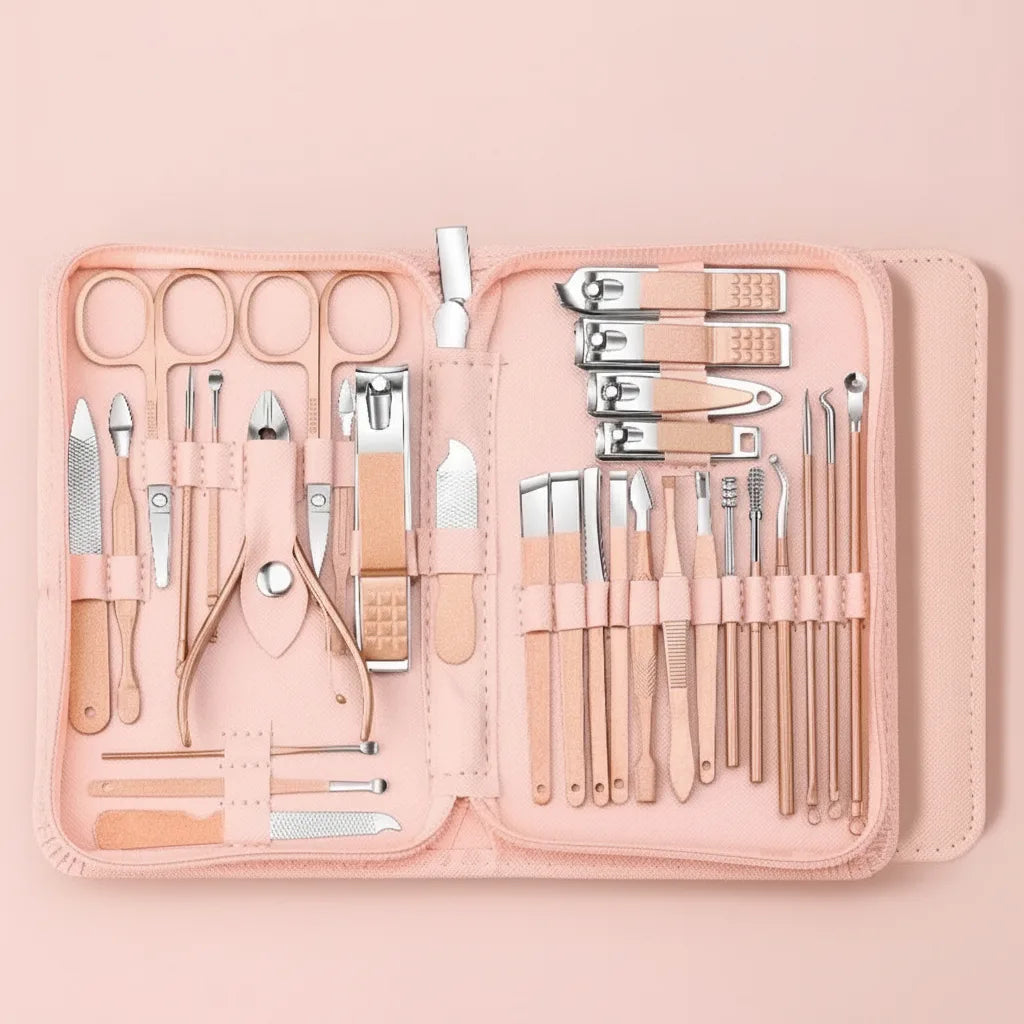 Manicure and Pedicure Set | Thirty Steel Tools In A Case