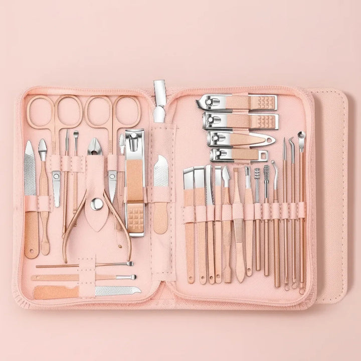Manicure and Pedicure Set | Thirty Steel Tools In A Case