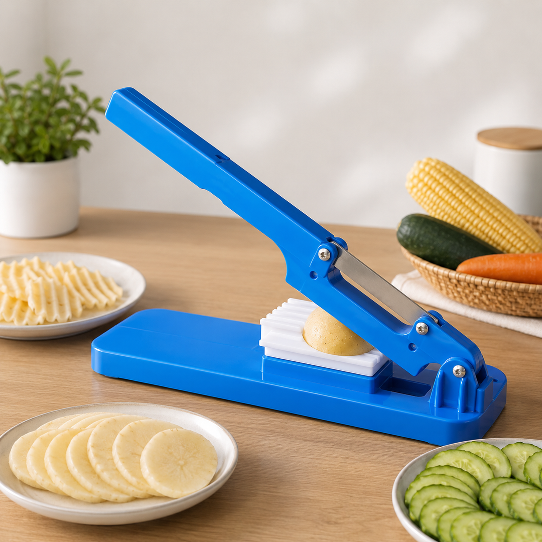Manual Sausage Slicer | Lever Blade, Ridged Hold Tray