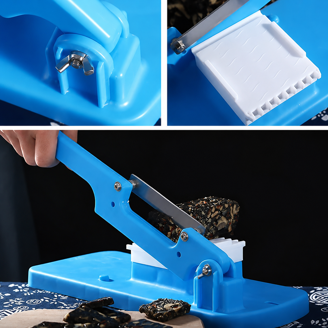 Manual Sausage Slicer | Lever Blade, Ridged Hold Tray