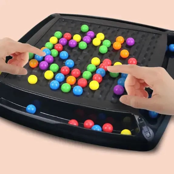 Marble Strategy Board Game | 8x8 Grid with 80 Marbles | Screen-Free Family Logic Game for Multigenerational Play