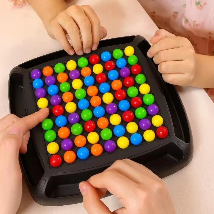Marble Strategy Board Game | 8x8 Grid with 80 Marbles | Screen-Free Family Logic Game for Multigenerational Play