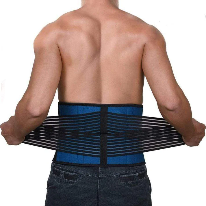 Mens Adjustable Lumbar Support Brace Double Pull Compression