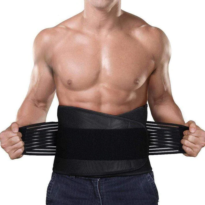 Mens Adjustable Lumbar Support Brace Double Pull Compression
