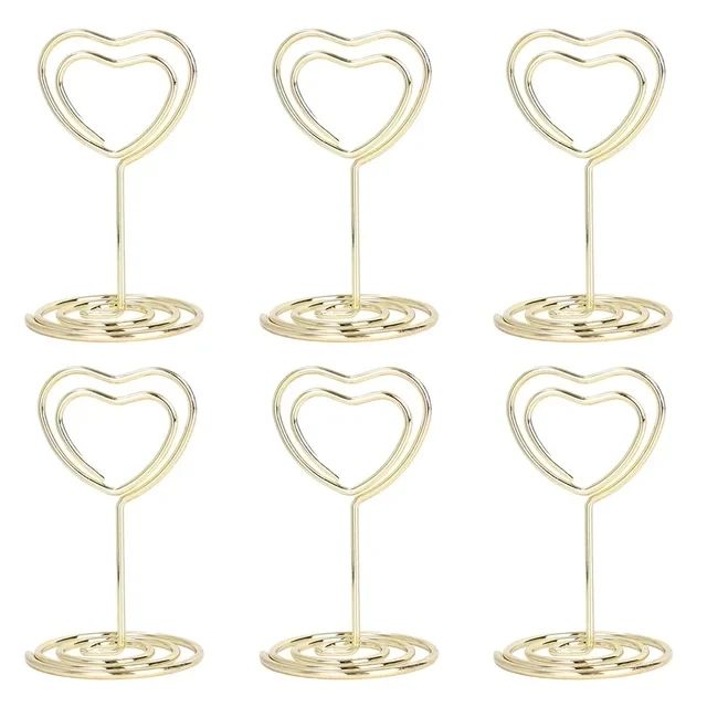 Metal Place Card Holders Clip Stands | Stable Base for Photos, Signs &amp; Table Numbers | Reusable for Any Occasion