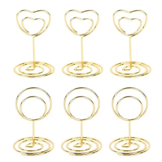 Metal Place Card Holders Clip Stands | Stable Base for Photos, Signs &amp; Table Numbers | Reusable for Any Occasion