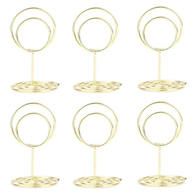 Metal Place Card Holders Clip Stands | Stable Base for Photos, Signs &amp; Table Numbers | Reusable for Any Occasion