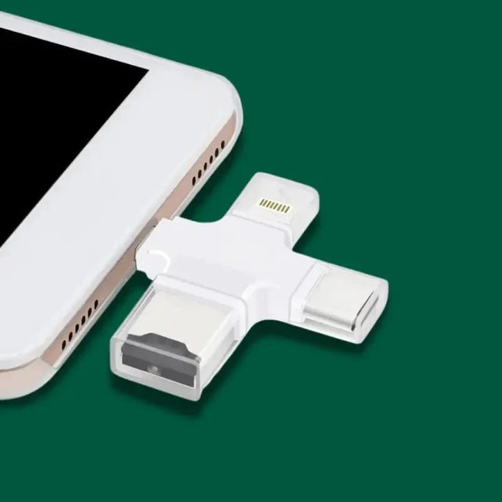 Micro SD Card Reader | Compatible with iPhone, Android &amp; Laptop | Portable Design for Fast Photo and Video Transfer