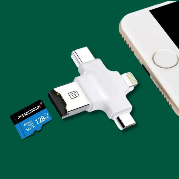 Micro SD Card Reader | Compatible with iPhone, Android &amp; Laptop | Portable Design for Fast Photo and Video Transfer