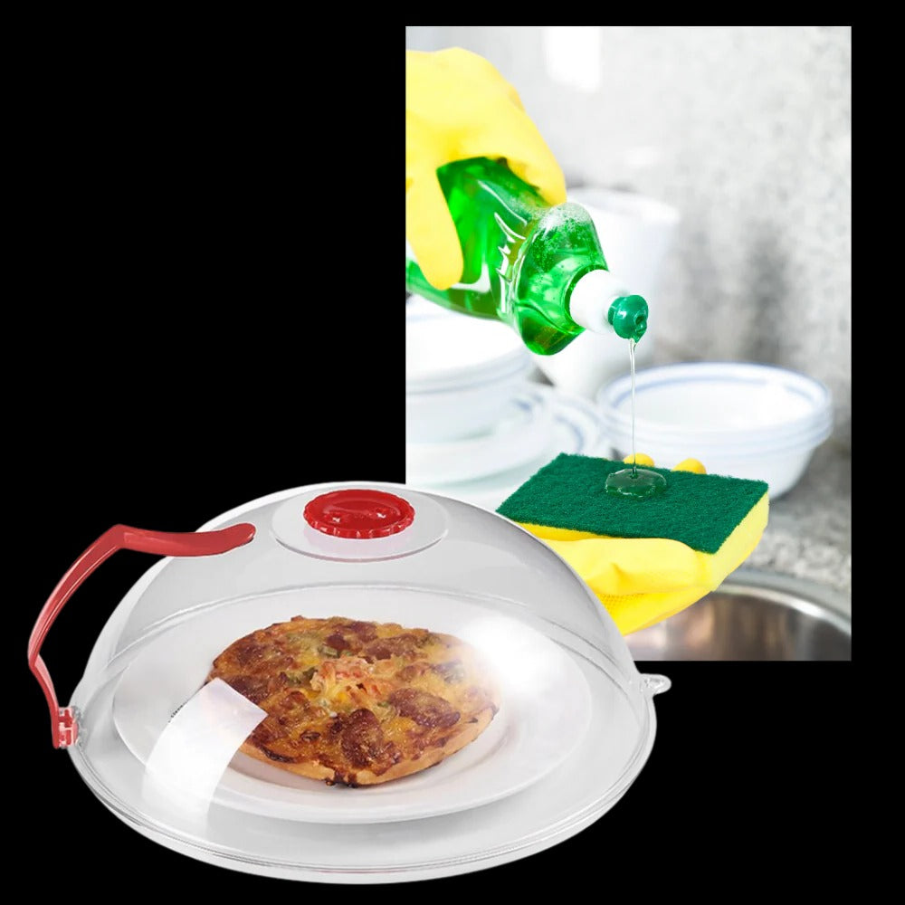 Microwave Splatter Cover with Steam Hole | Reusable Food-Safe Dishwasher-Safe Design | Keeps Interior Splash-Free