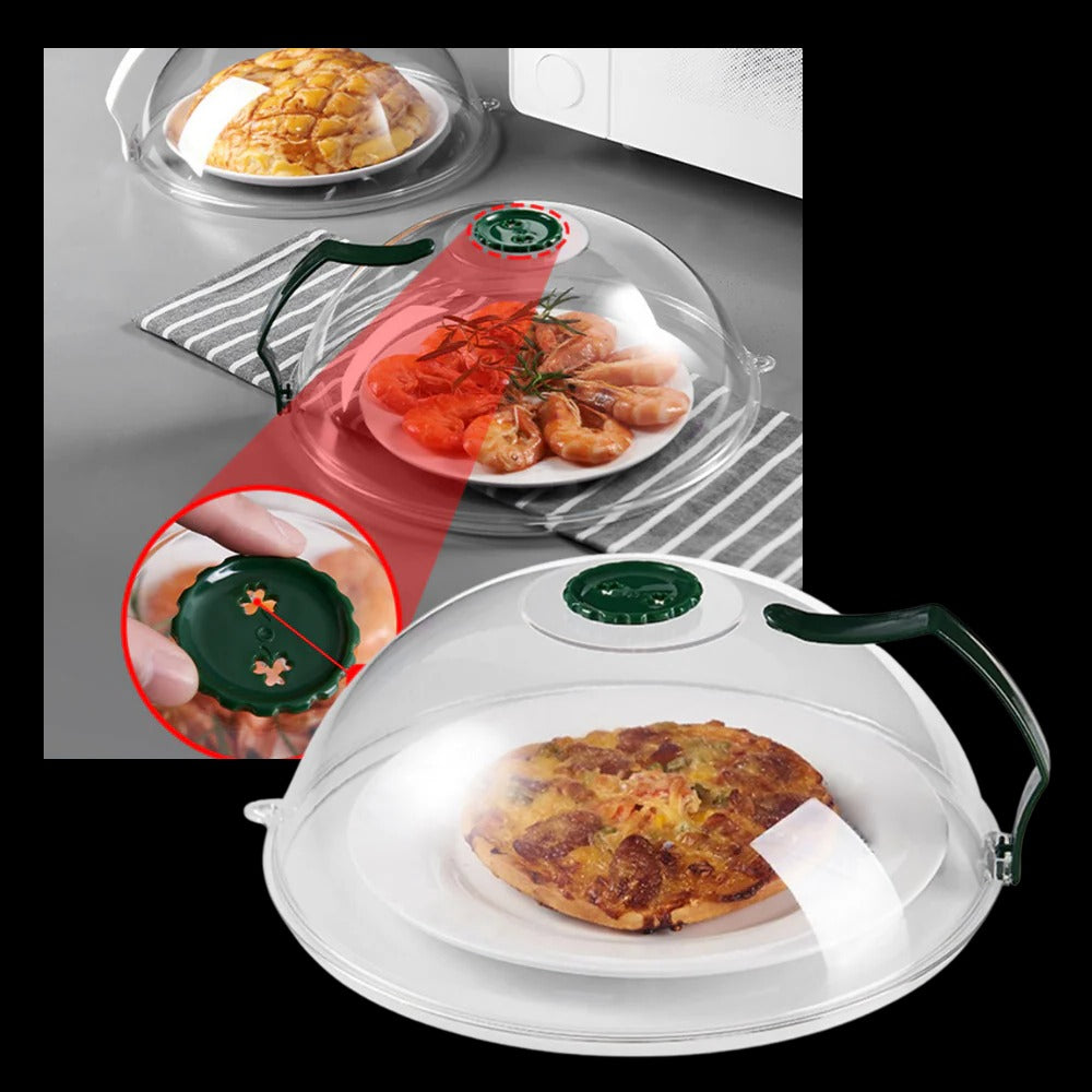 Microwave Splatter Cover with Steam Hole | Reusable Food-Safe Dishwasher-Safe Design | Keeps Interior Splash-Free