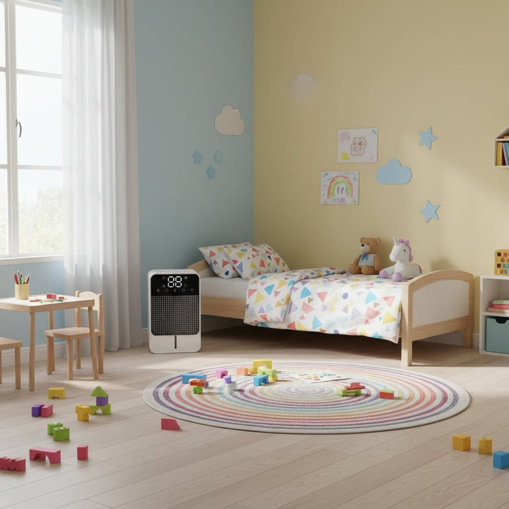 Mini Dehumidifier for Crawl Spaces, Basements &amp; Bedrooms | LED Touch Panel | 1500ml Tank with Drain Hose Compatibility
