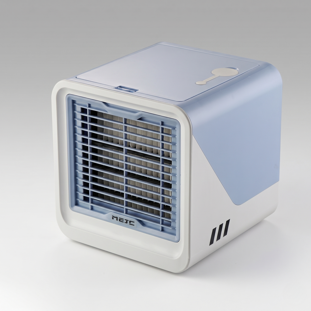 Mini Evaporative Air Cooler Fan | 120° Airflow | 3 Speed Settings | Night Light | USB Powered